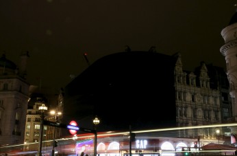 Piccadilly Circus is shown during Earth Hour in London, Britain March 19, 2016. REUTERS/Neil Hall