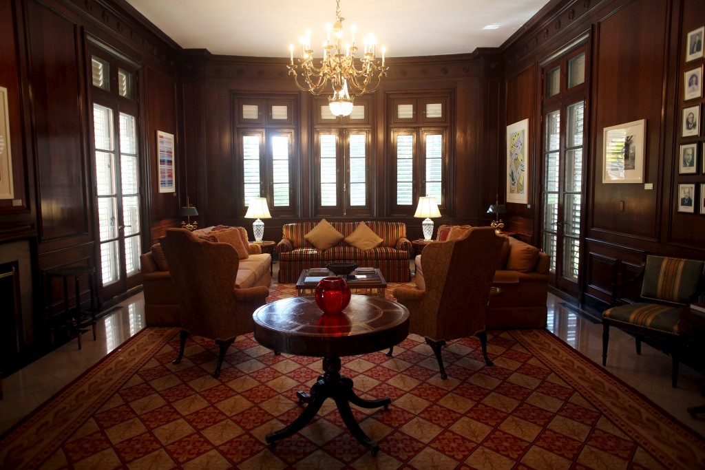 A sitting room is seen at the U.S. ambassadorial residence, where U.S. President Obama and his family are scheduled to stay during their visit to Cuba, in Havana